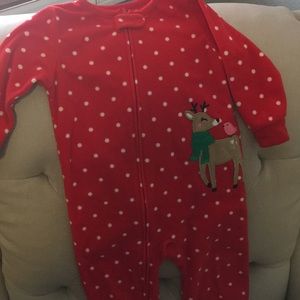 Carter’s Winter footed fleece pajamas size 24M